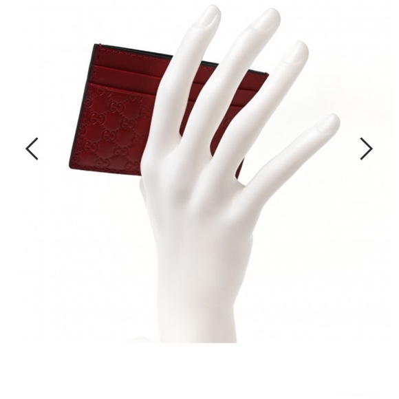 - Gucci Red Signature Cardholder - Picture 3 of 7